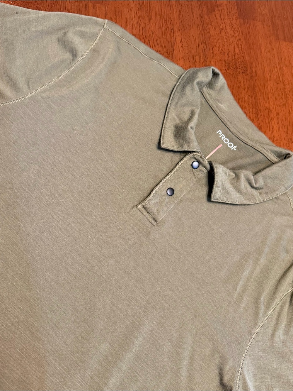Proof 72 Hour Polo Shirt Mens Medium Olive Green Merino Wool Blend Huckberry